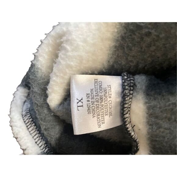 Como Vintage Black and White Checkered Half Zip Mock Collar Pullover Size XL - Picture 6 of 12